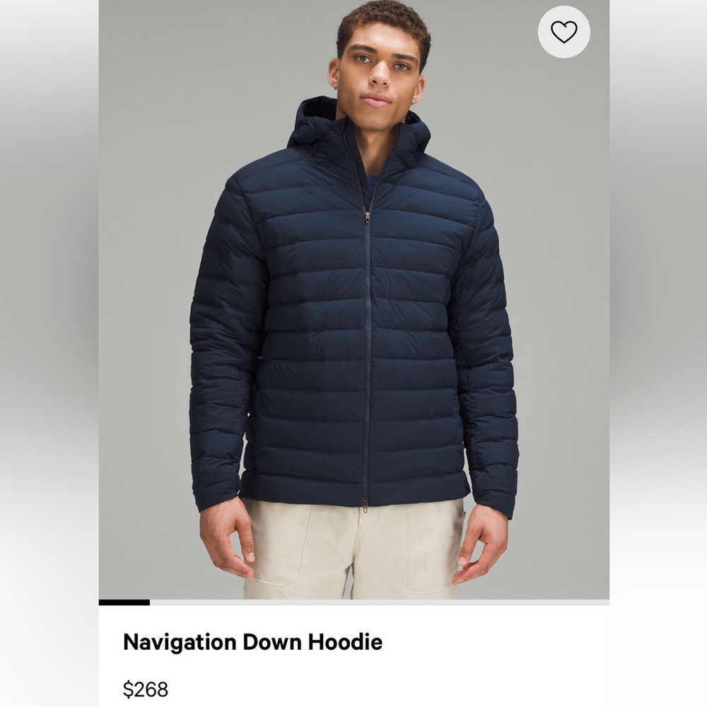 Men’s Lululemon Navigation Down Hoodie Puffer Jacket
